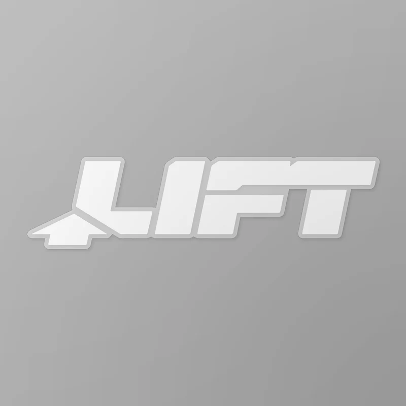 Autocollant blanc LIFT Safety 8"