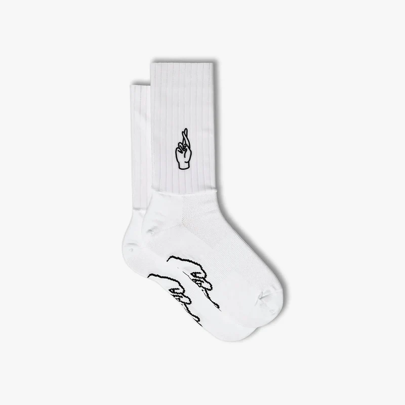 Fingerscrossed Chaussettes Aero 2.0 Logo White