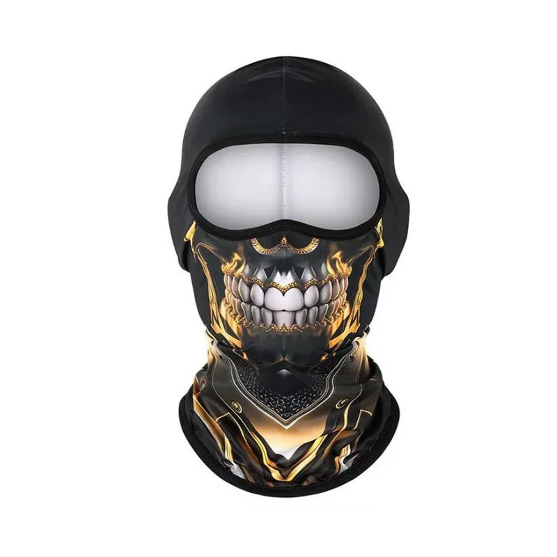 Cagoule moto - Tête de mort jaune