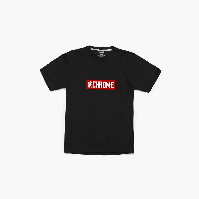 Chrome T-Shirt Horizontal Logo Black