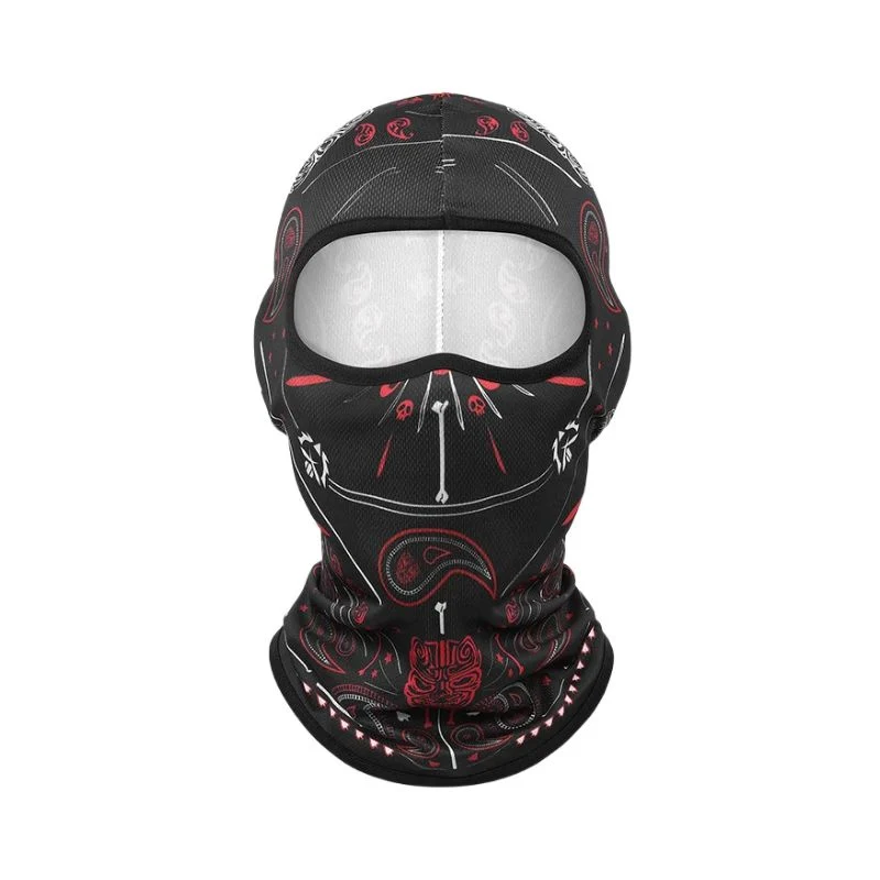 Cagoule moto - Tribal rouge