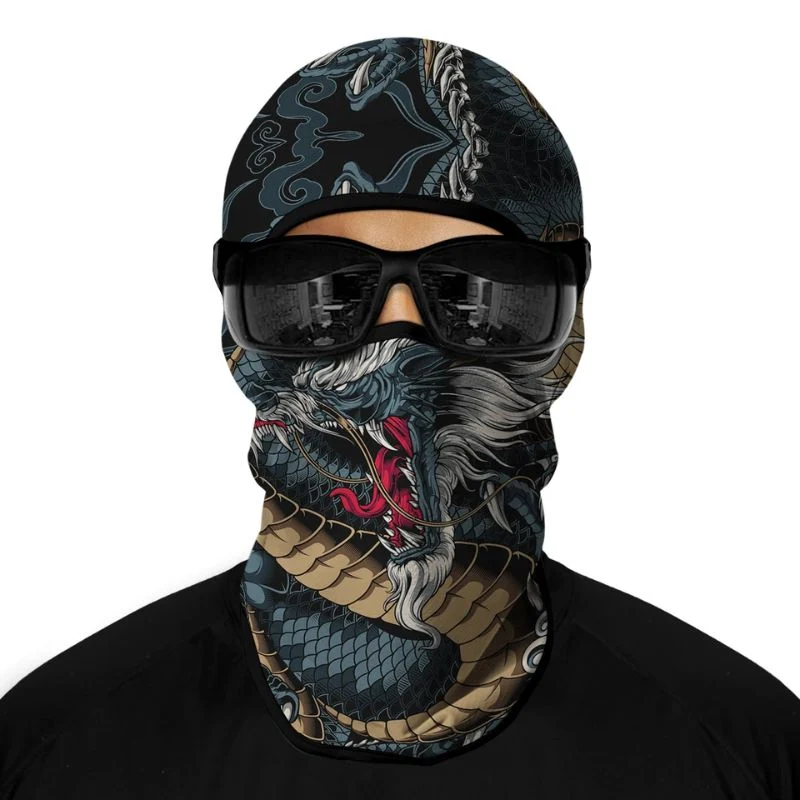 Cagoule moto - Dragon japonais