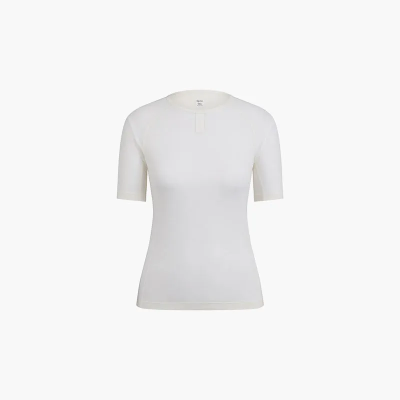Rapha Maillot de corps Femme Merino Lightweight Manches Courtes Cream White