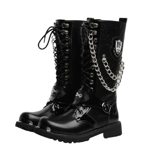 Bottes biker - Tête de mort