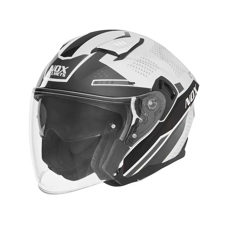 Casque jet - N130 Ekto blanc noir