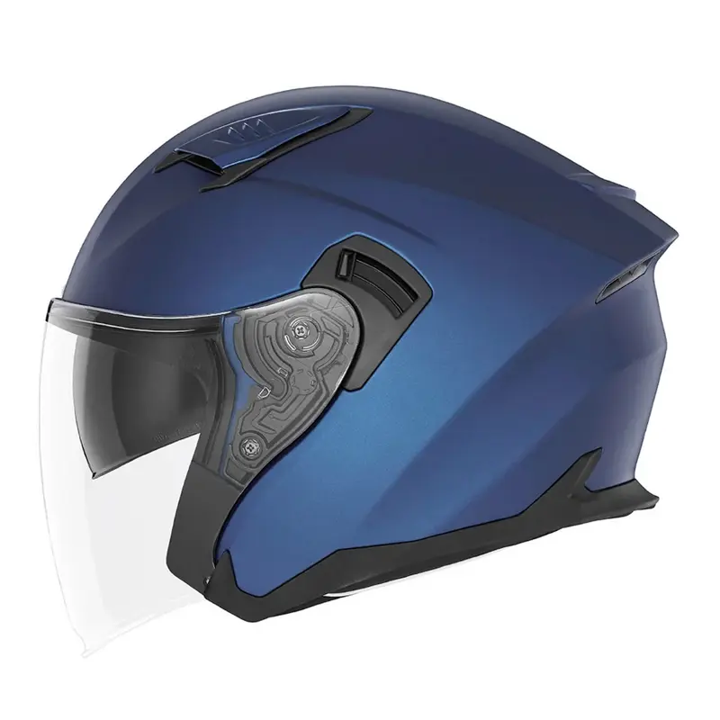 Casque jet - N130 bleu mat