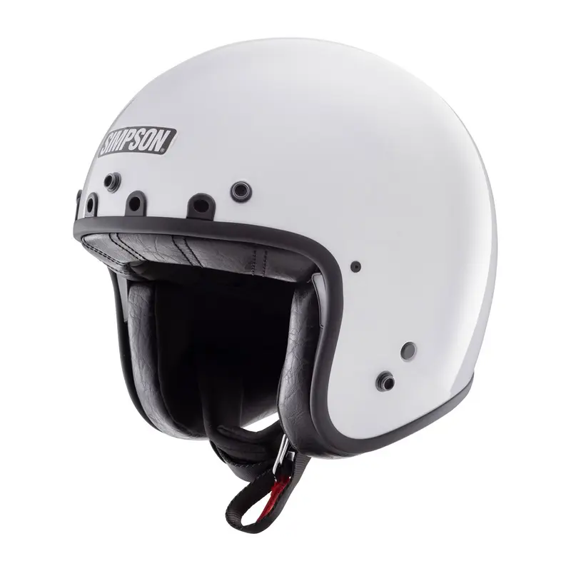 Casque jet moto - Chopper blanc