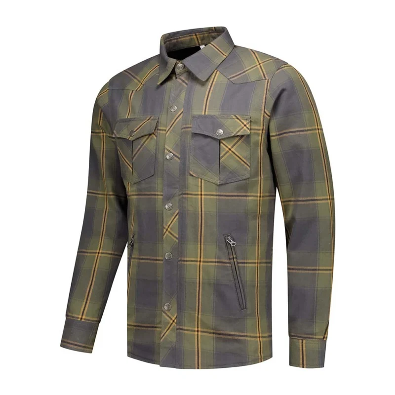 Chemise de moto homme - Jack Neil-25 Bleu vert