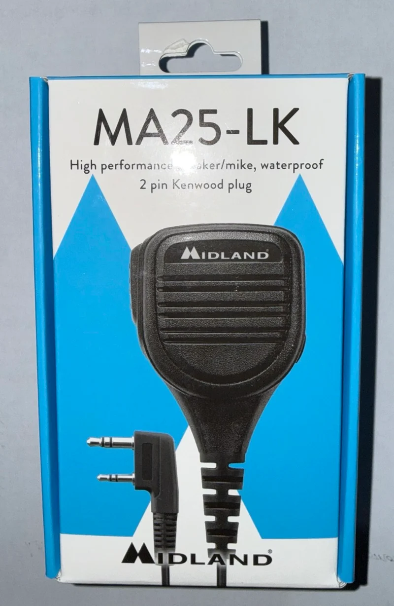 Micro déporté étanche avec PTT pour Radio MIDLAND - MA25-LK-
