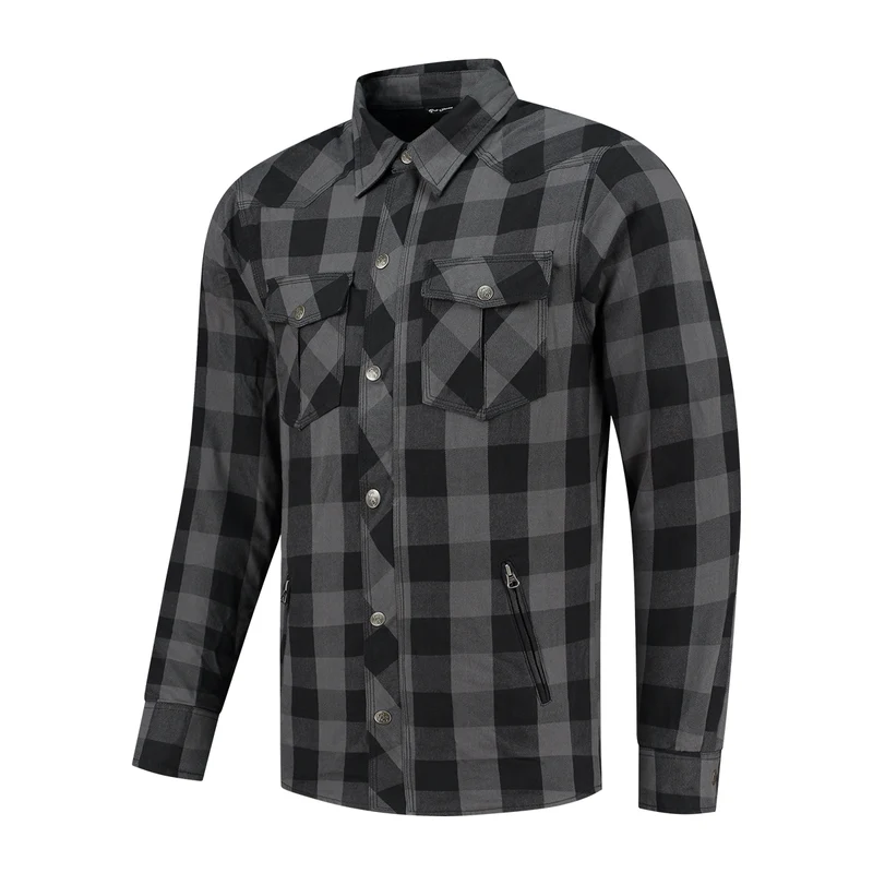 Chemise de moto homme - Jack Super Neil gris - GRANDE TAILLE