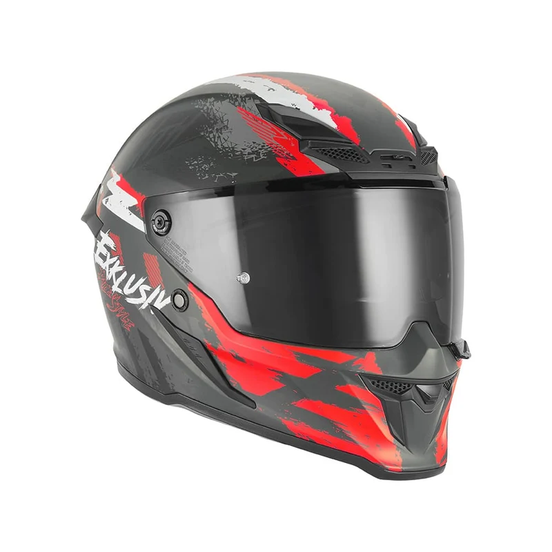 Casque intégral - Goliath Cut D noir mat rouge