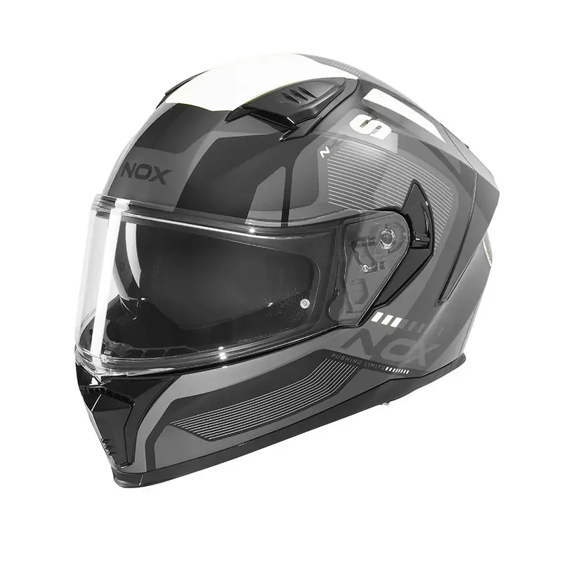 Casque intégral - N402 Mentor noir blanc brillant