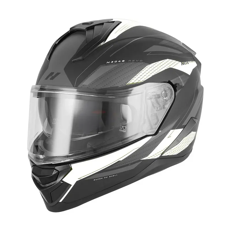Casque intégral - N304S Revo noir mat blanc