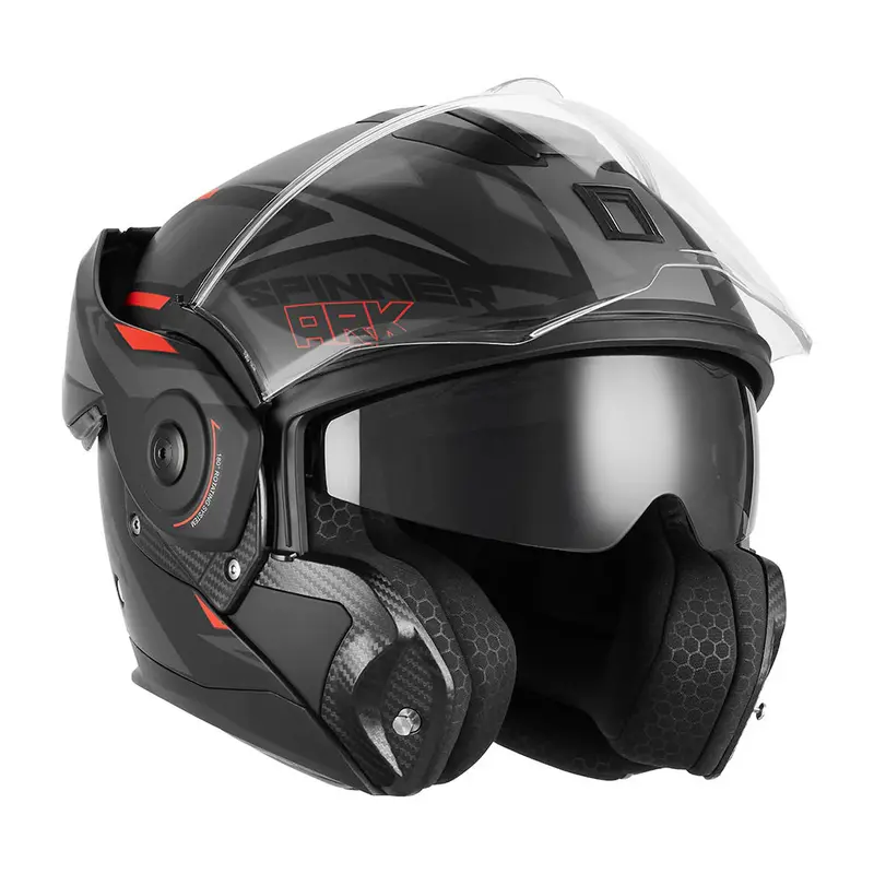Casque modulable - Ark noir mat rouge