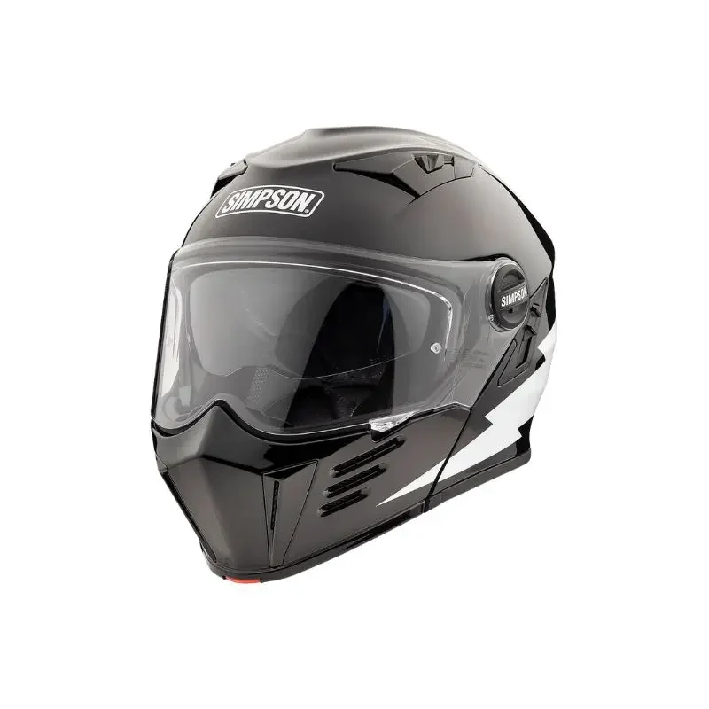 Casque moto modulable - Darksome noir et blanc