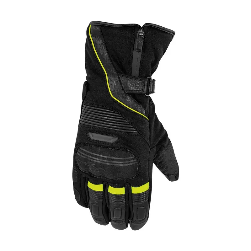 Gants moto hiver homme - Cole noir et jaune fluo