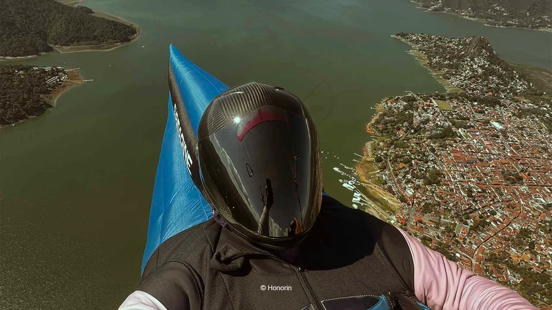 Icaro NeroHero Casque intégral Carbone véritable, livré avec visière