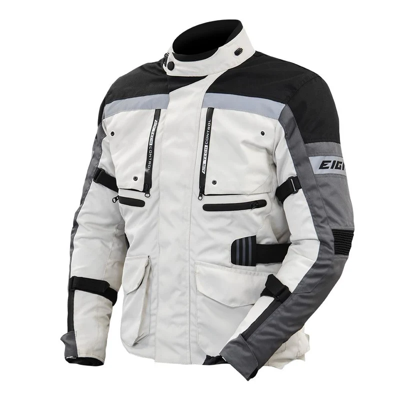 Blouson de moto homme - Trekk blanc