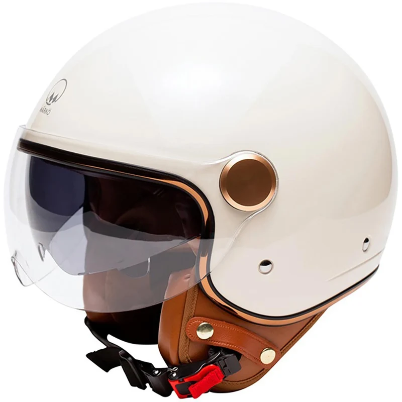 Casque jet moto - Grasse Beige