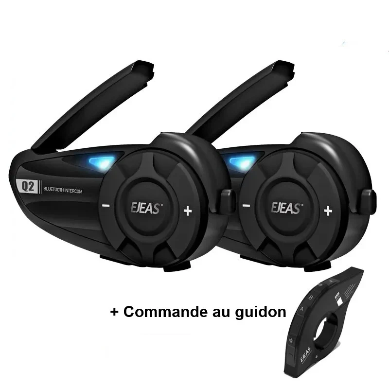 Intercom moto commande guidon