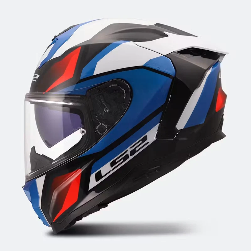 LS2 FF817 CHALLENGER II VIPER CASCO DE MOTO BLANCO AZUL ROJO