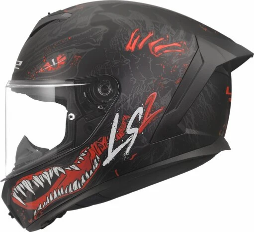 LS2 FF820 RAPID III KAIJU CASCO DE MOTO BLANCO NEGRO ROJO