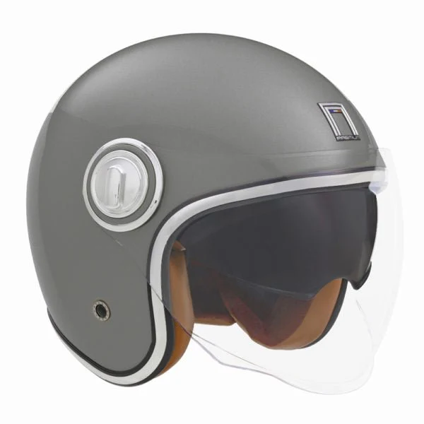 Casque Moto Jet Heritage Titanium Mat | NOX