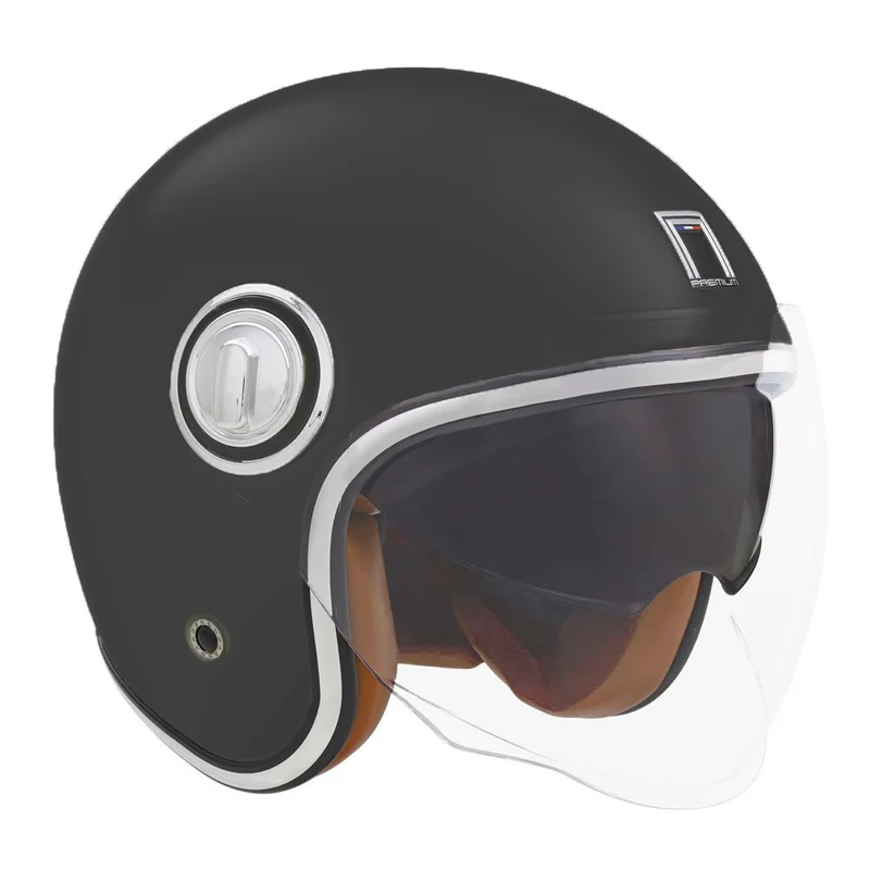Casque Moto Jet Heritage Noir Mat | NOX