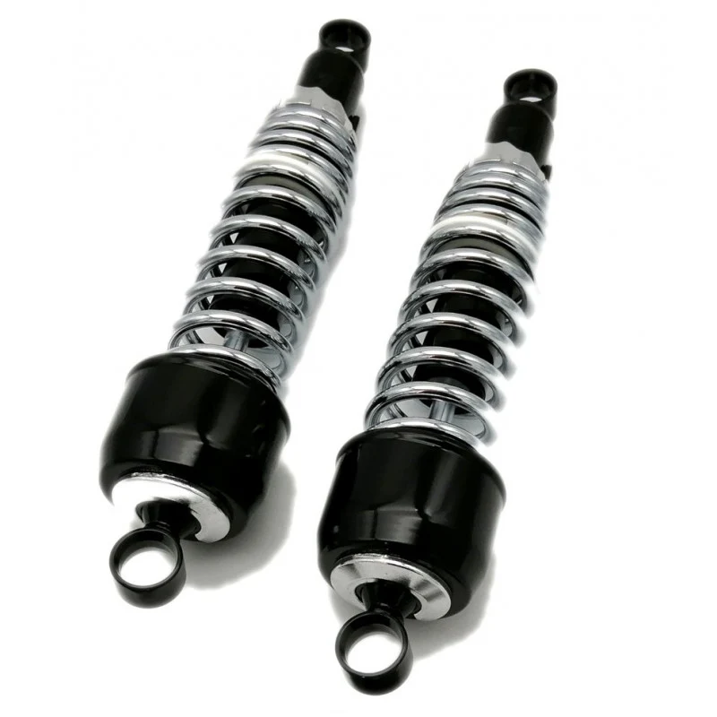 Amortisseurs moto universels 325 mm Noir/Chrome