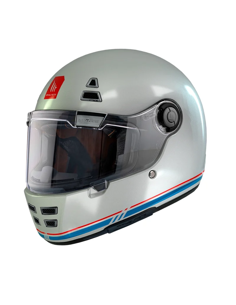 MT JARAMA SV SOLID INTEGRAL CASCO DE MOTO A7 BLANCO BRILLO