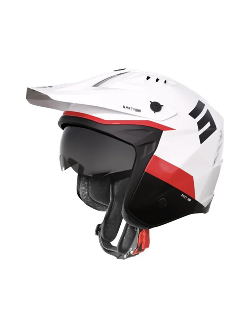 SHOT JUMP TRICKS CASCO BLANCO ROJO GLOSSY XS