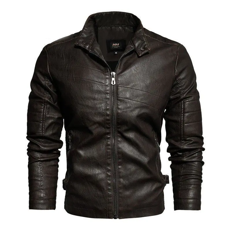 Veste cuir vintage homme - Coffee