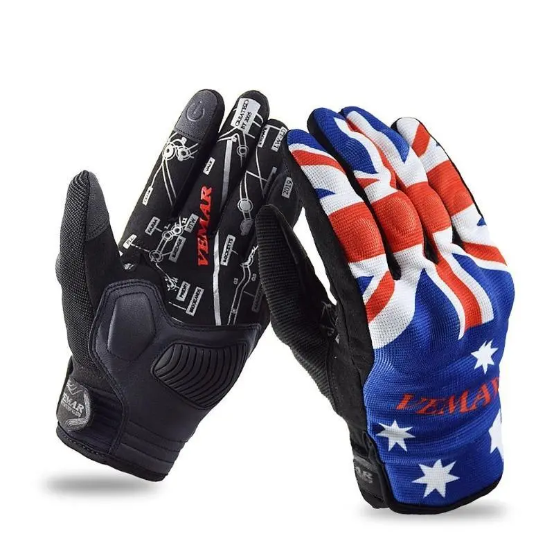 Gants de moto été | SkullGrind™ rouge