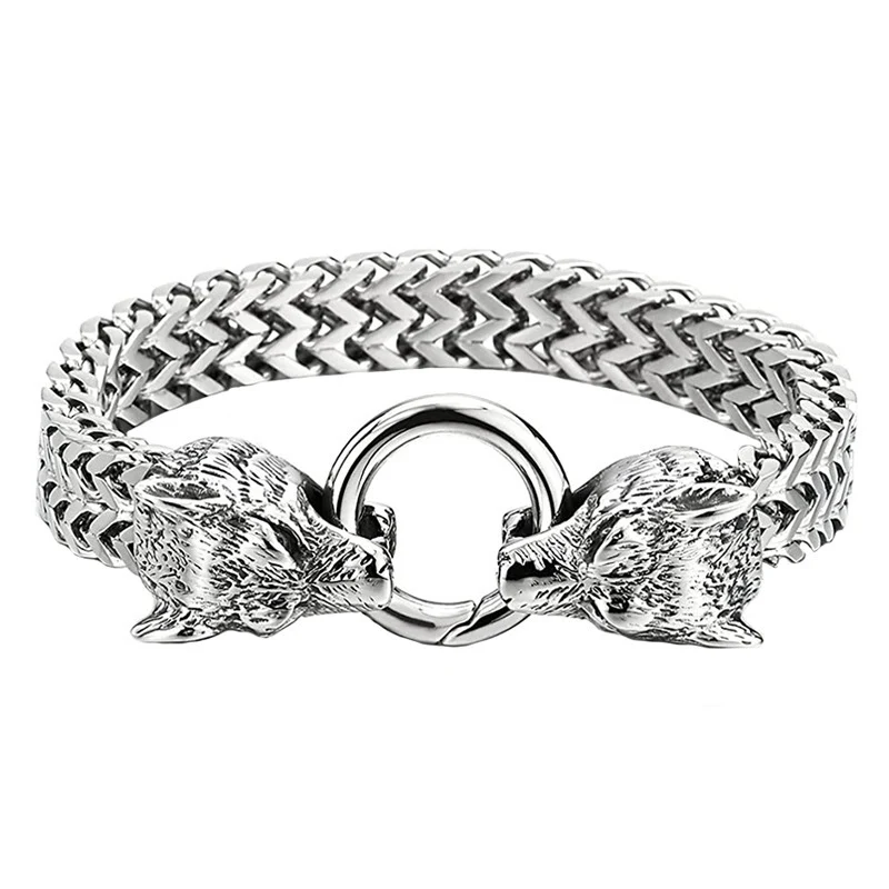Bracelets Bikers tête de loup