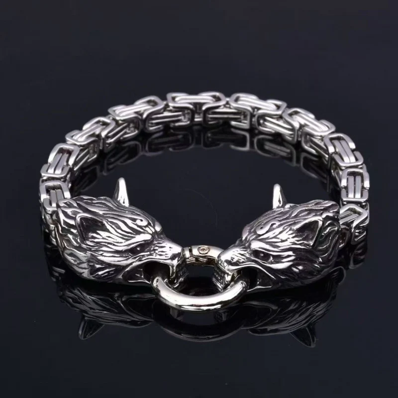 Bracelets Bikers tête de loup