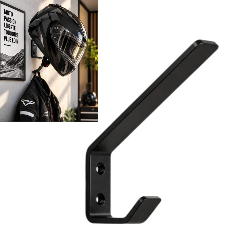 Support de casque moto mural