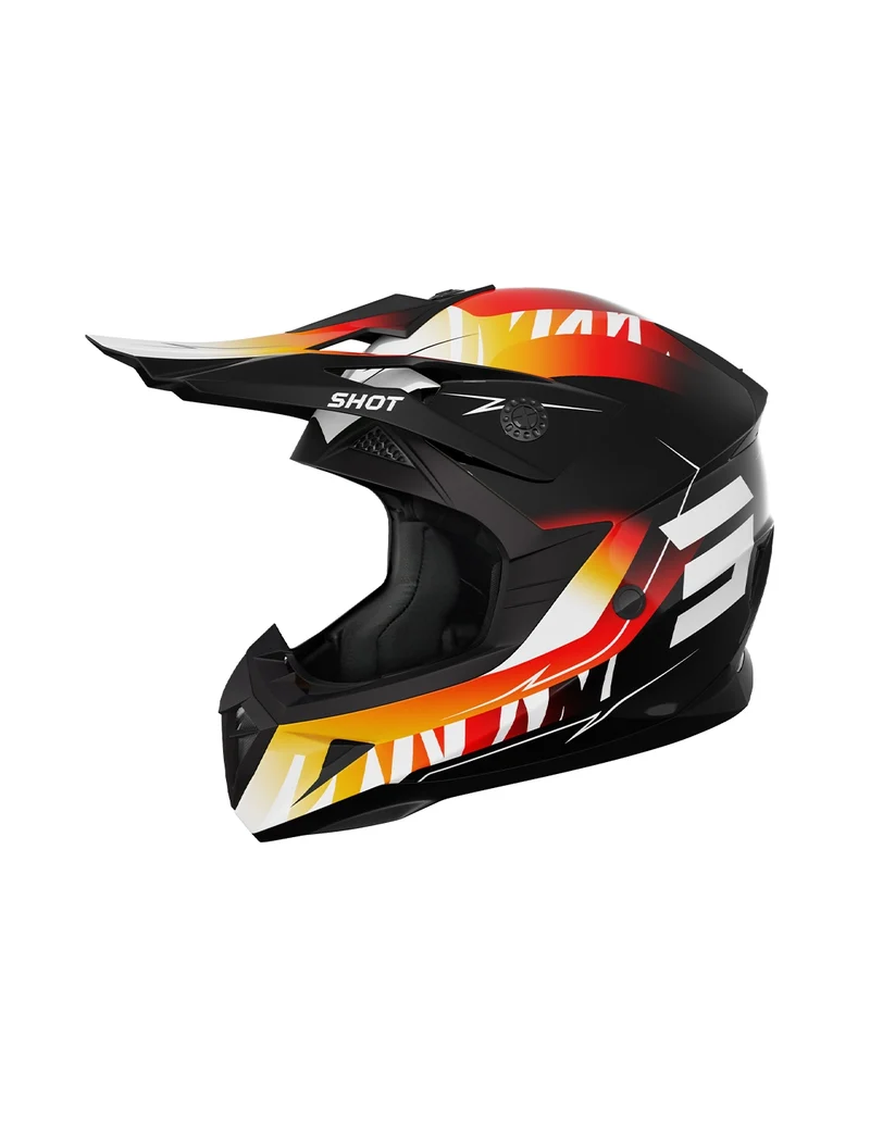 SHOT CASCO PULSE KID X-TREM ORANGE_RED_GLOSSY