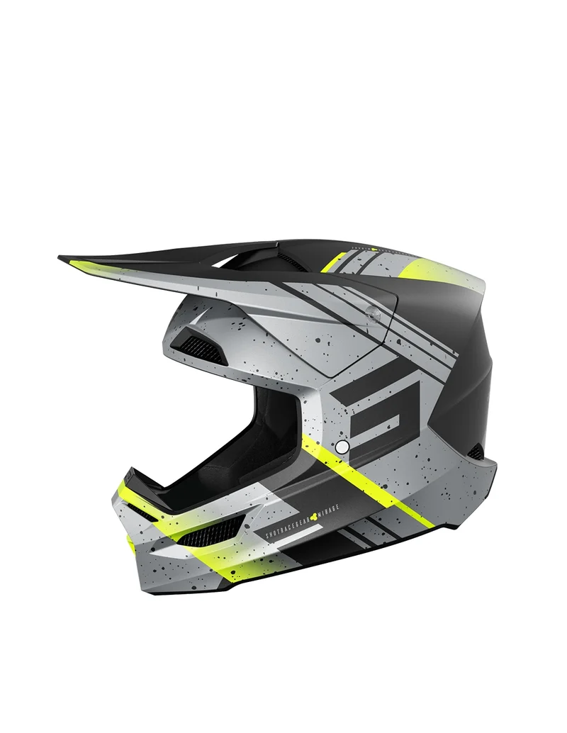 SHOT CASCO FURIOUS MIRAGE GRIS NEON AMARILLO MATT