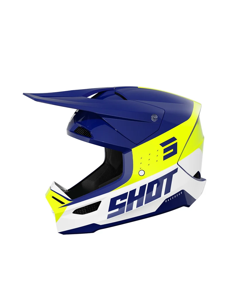 SHOT CASCO FURIOUS LEAGUE AZUL NEON AMARILLO GLOSSY
