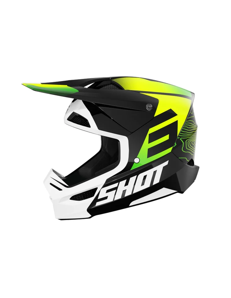 SHOT CASCO FURIOUS KID APEX NEON AMARILLO GLOSSY