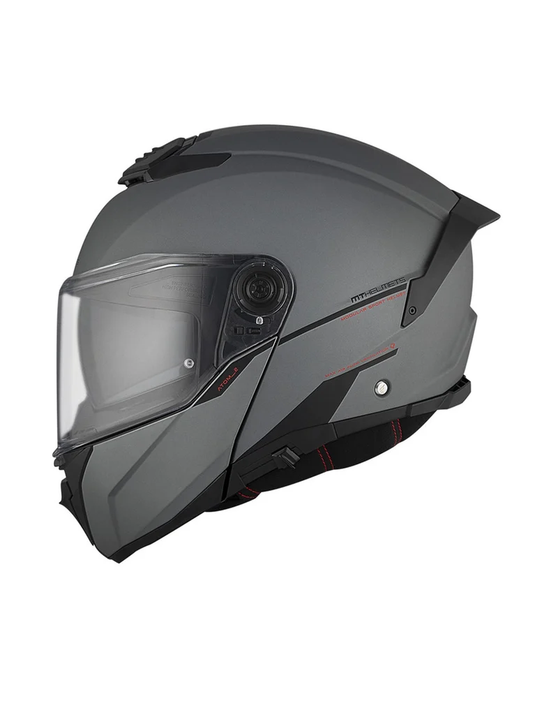 MT ATOM 2 SV SOLID MODULAR CASCO DE MOTO A2 TITANIO MATE