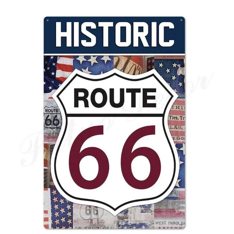 Plaque américaine décorative Route 66