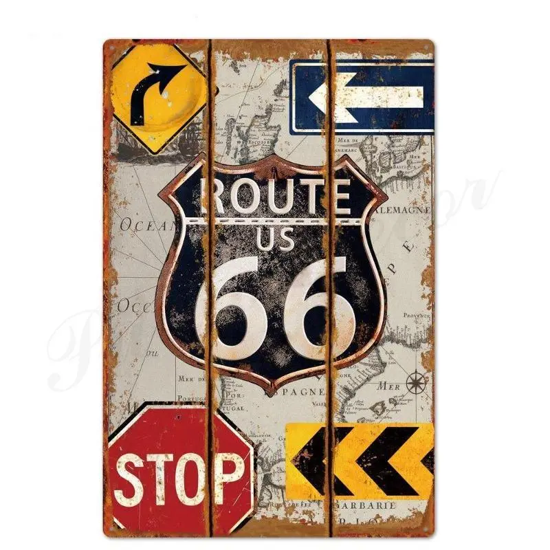 Plaque américaine décorative Route 66
