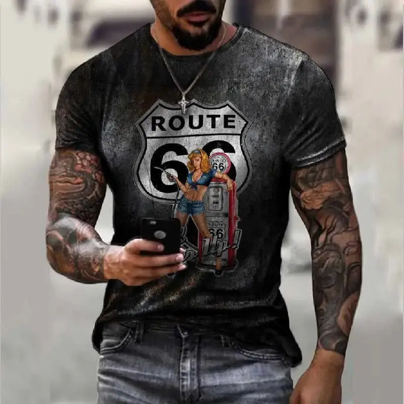 T-shirt homme Pin Up - Route 66