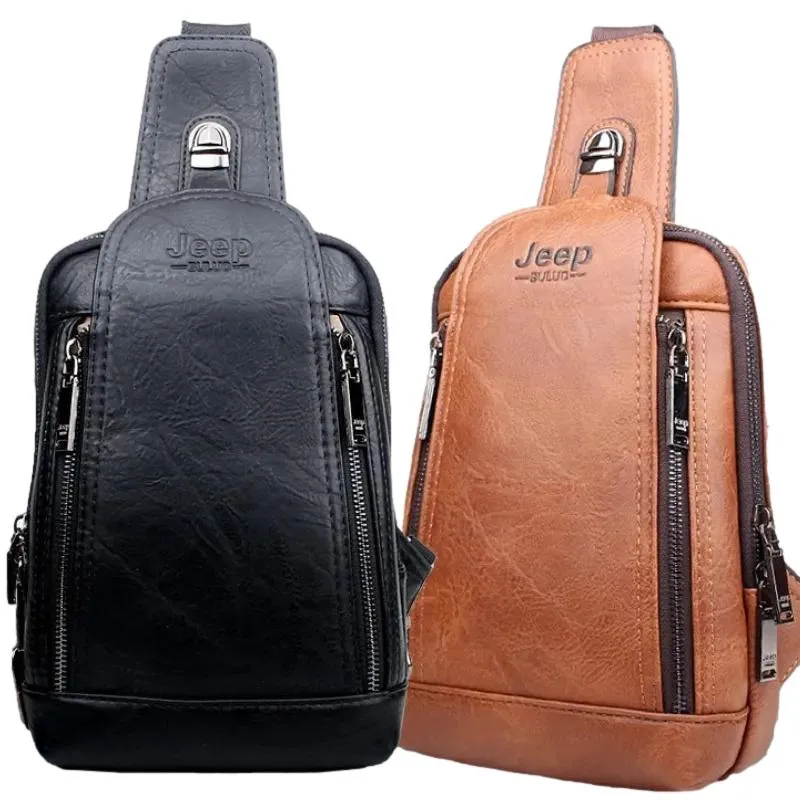 Sac Bandoulière Poitrine Cuir Homme - JEEP