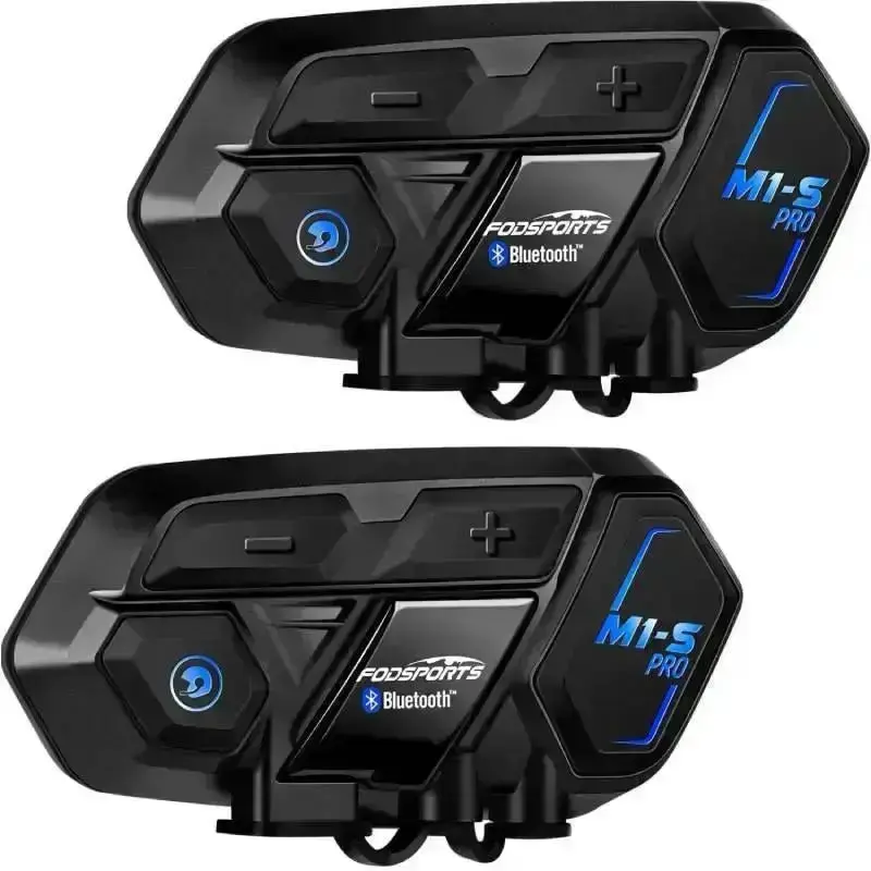 Intercom Moto Bluetooth M1-S Pro – 8 Pilotes, Longue Portée, Étanche