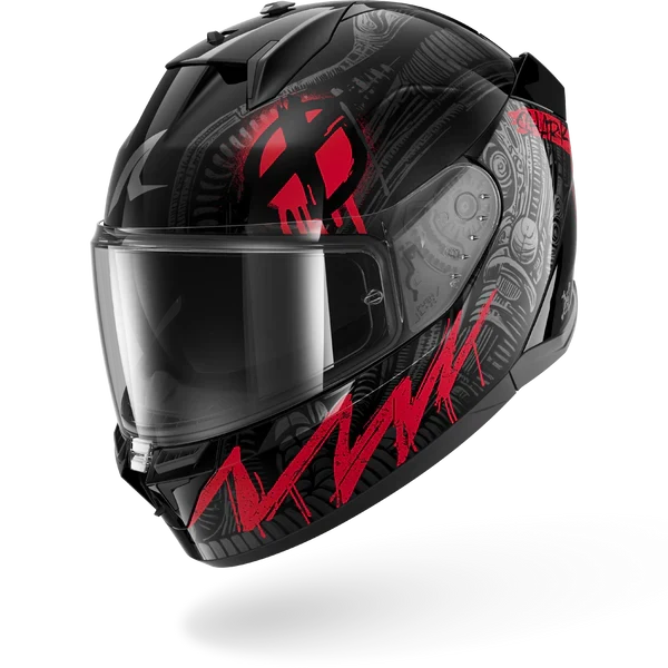 SHARK D-SKWAL 3 SHIEVER NEGRO Anthra Rojo Casco De Moto