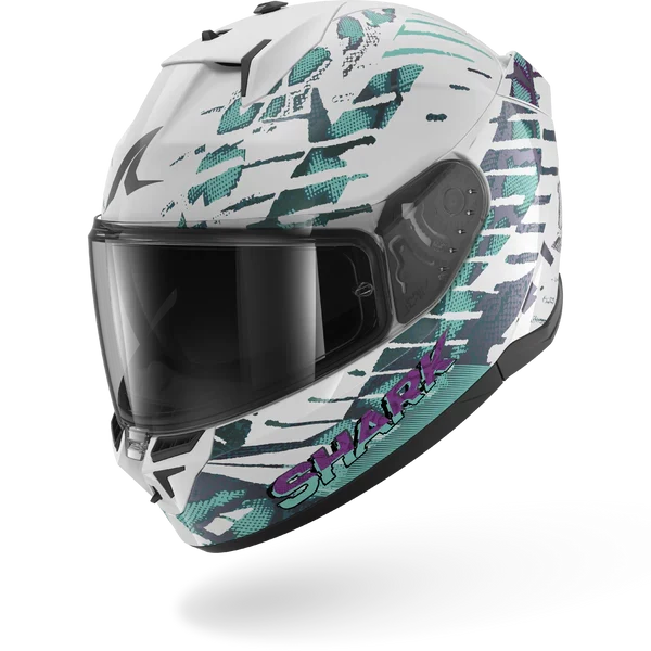 SHARK D-SKWAL 3 REPTAIA Blanco Cameleon Casco De Moto