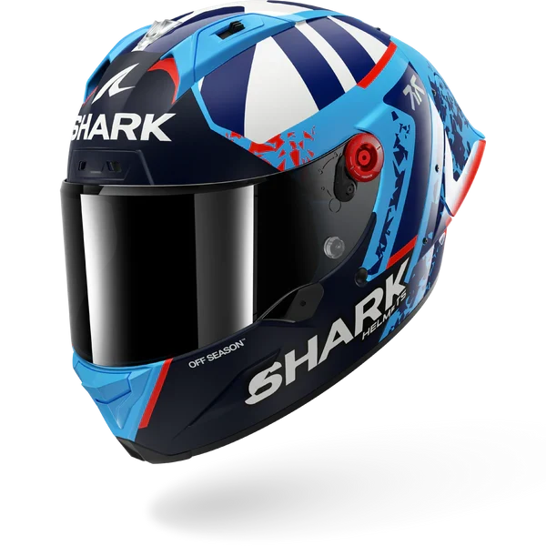 SHARK AERON-GP FIM RACING #1 REPLICA RAUL FERNANDEZ Azul Blanco Casco De Moto