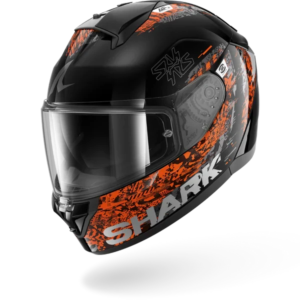 SHARK RIDILL 2 SPEED-VIB NEGRO Anthra Naranja Casco De Moto